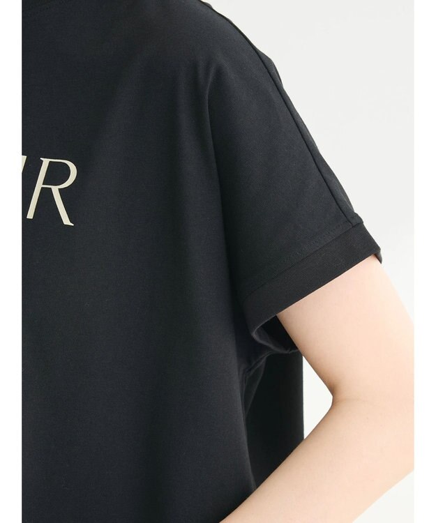 Green Parks 汗染み防止フレンチスリーブロゴＴシャツ Black