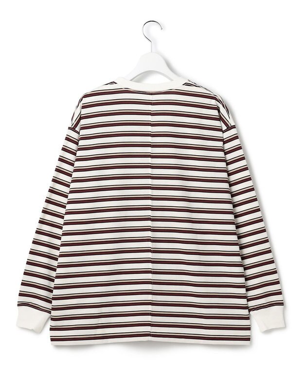 J.PRESS YORK STREET 【WOMEN】ポケットボーダーロングスリーブ Tシャツ ホワイト系2