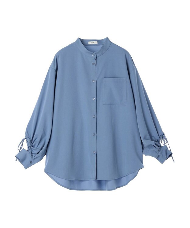 earth music&ecology リボンポイントシャツチュニック Sax