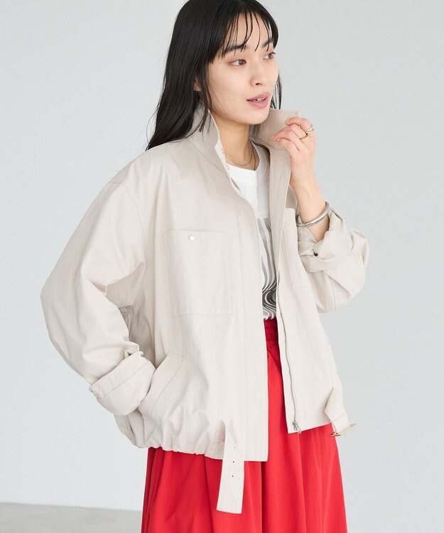 CRAFT STANDARD BOUTIQUE ジップアップミリタリージャケット Ecru