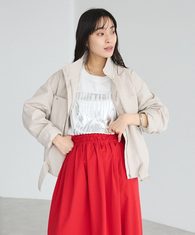 CRAFT STANDARD BOUTIQUE ジップアップミリタリージャケット Ecru