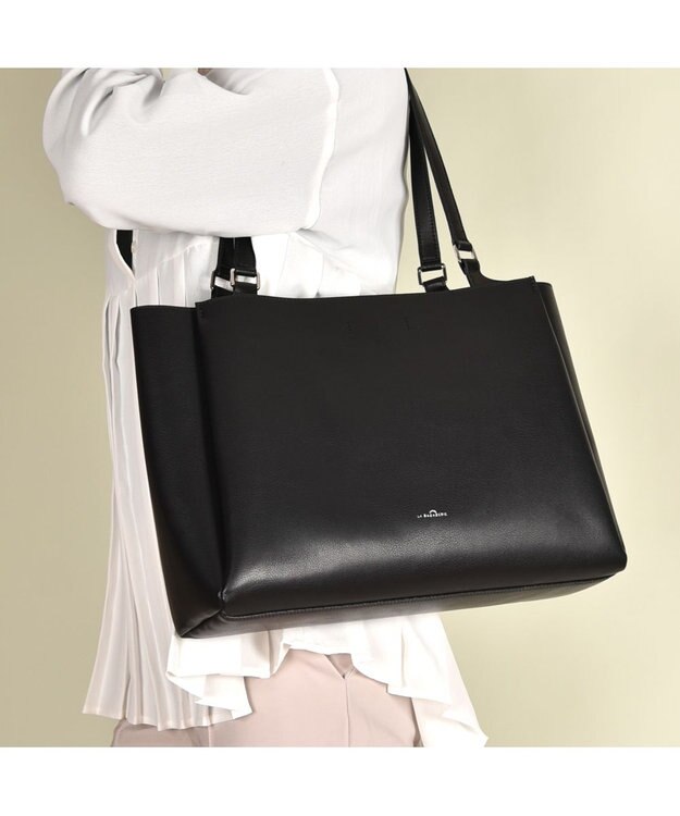LA BAGAGERIE 【ドラマ衣装提供商品】シンプルA4トートバッグ ブラック
