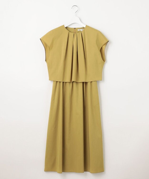 23区 S 【接触冷感/洗える】ストレッチラミータフタ ワンピース アニスグリーン系