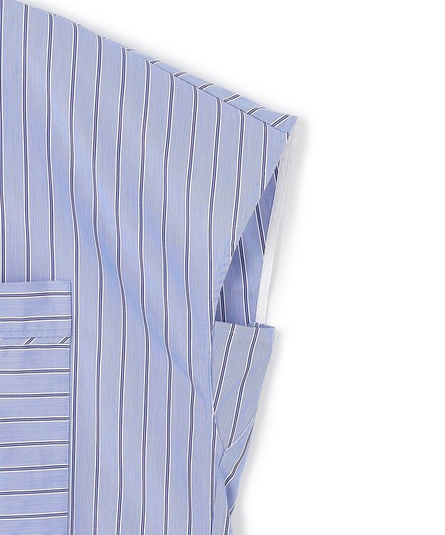 uncrave THOMAS MASON ボウタイブラウス ブルーストライプ