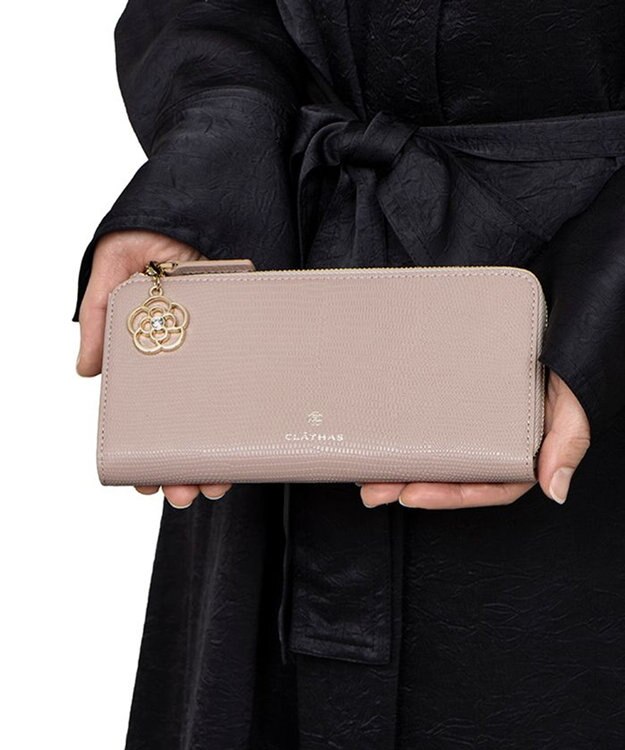 CLATHAS ペーシュ Lファス長財布 ペールピンク