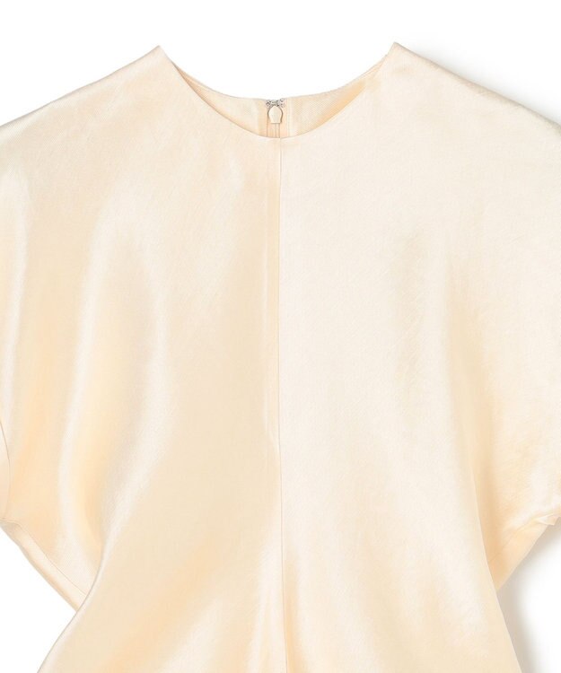 BEIGE， CYANO / サテン ドレープブラウス Ecru