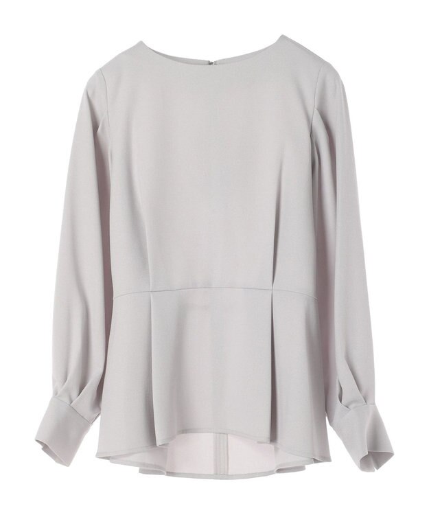 Green Parks ｅｆ－ｄｅ　ペプラムブラウス Gray Beige