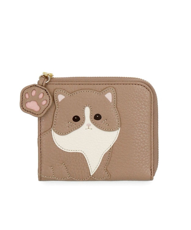 IBIZA アニマーダ　牛革　L字ファスナー財布(ネコ)