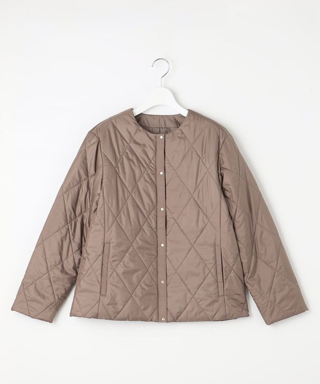 J.PRESS LADIES 【洗える】高密度タフタ キルティング ショート コート ブラウン系