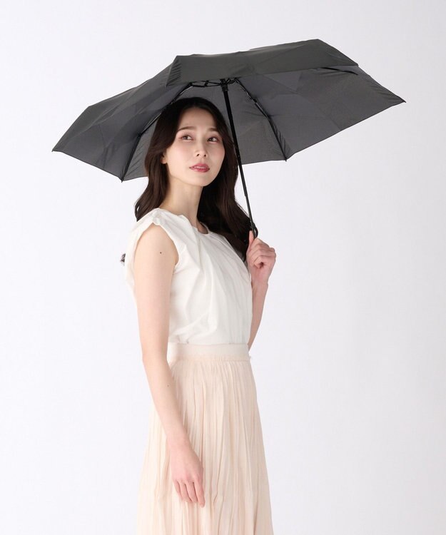 MOONBAT 【3秒でたためる傘/コンパクト】urawaza 小町(ウラワザ コマチ)  折りたたみ傘 無地 50cm ブラック