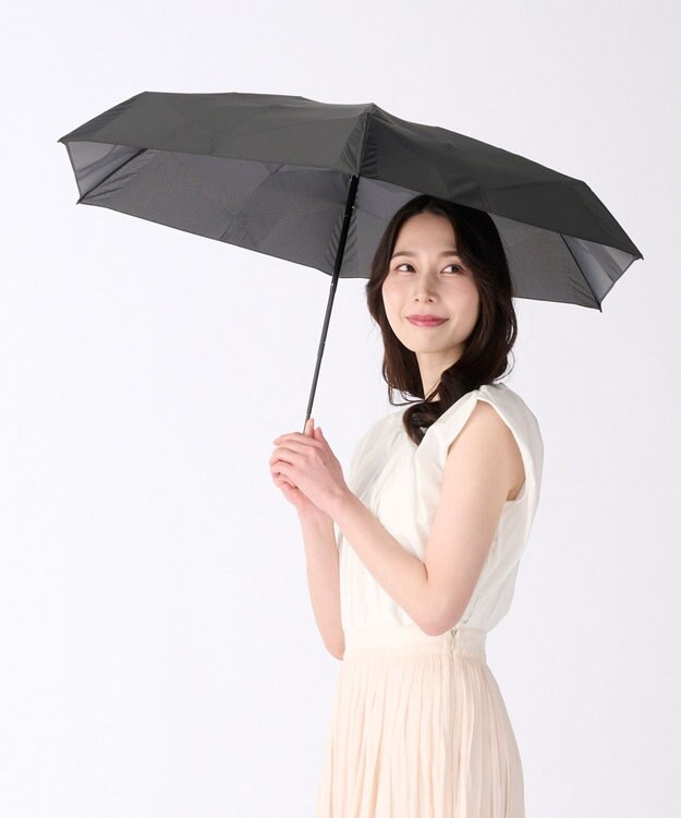 MOONBAT 【3秒でたためる傘/コンパクト】urawaza 小町(ウラワザ コマチ)  折りたたみ傘 無地 50cm ブラック