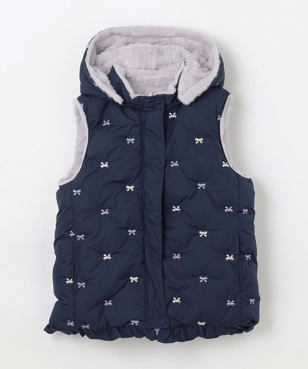 ANY KIDS 中綿リバーシブルベスト ネイビー
