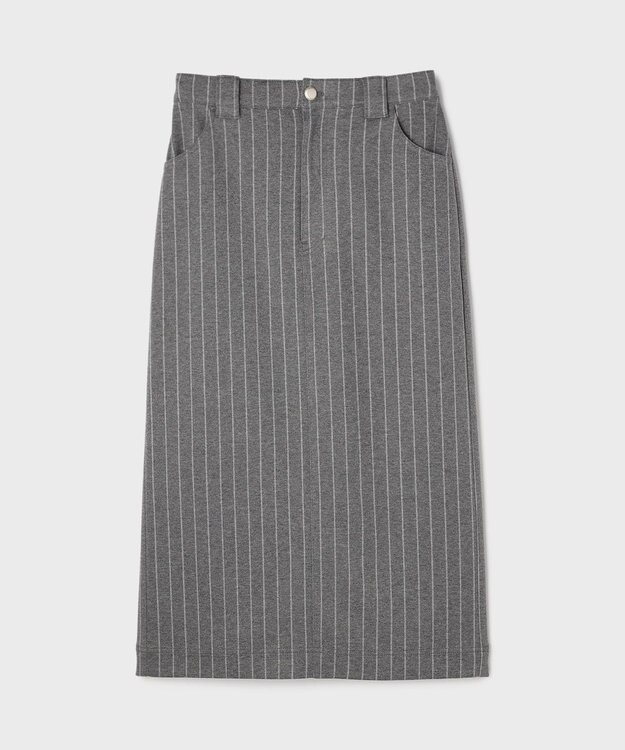 GRACE CONTINENTAL ジャージタイトスカート ストライプ