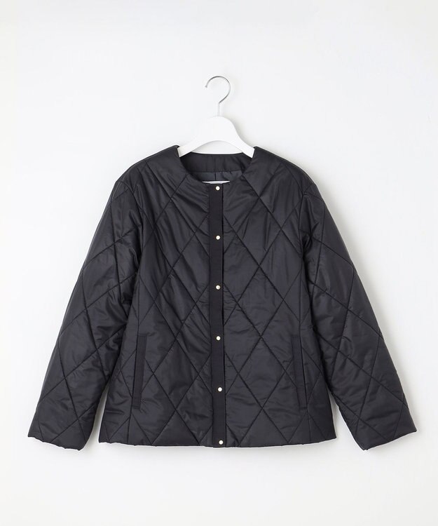 J.PRESS LADIES 【洗える】高密度タフタ キルティング ショート コート ネイビー系