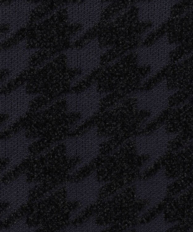 ICB 【洗える】ハウンドトゥースパターン ニットスカート ネイビー系