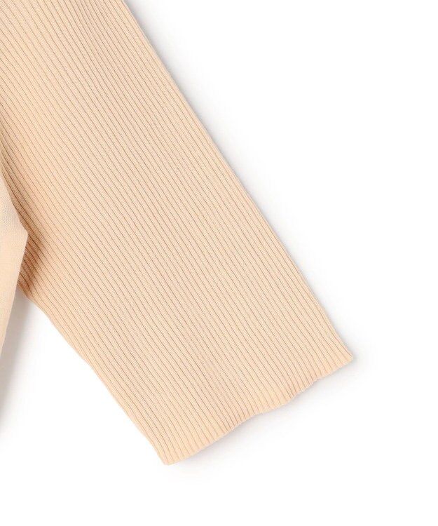 BEIGE， JULIE / コットンシルク 2WAY半袖ニット Peach