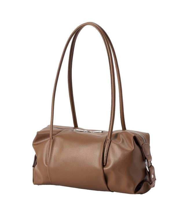 Green Parks スクエアボストンバッグ Brown