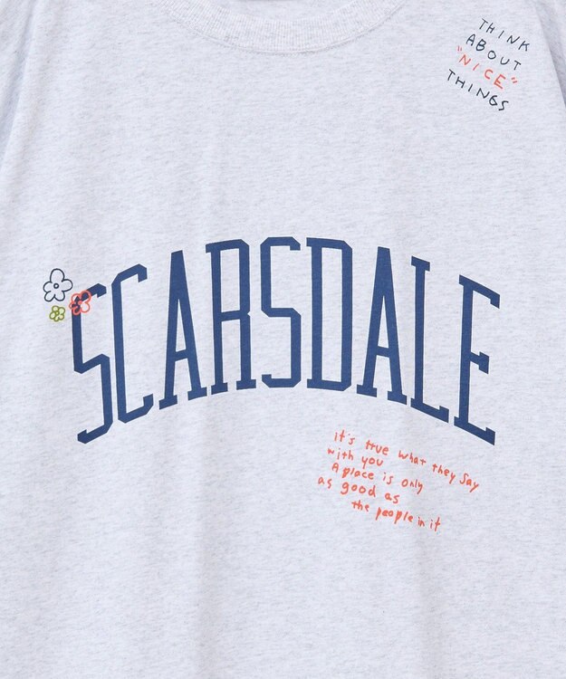 AMERICAN HOLIC 総柄ロゴTシャツ Gray Mixture