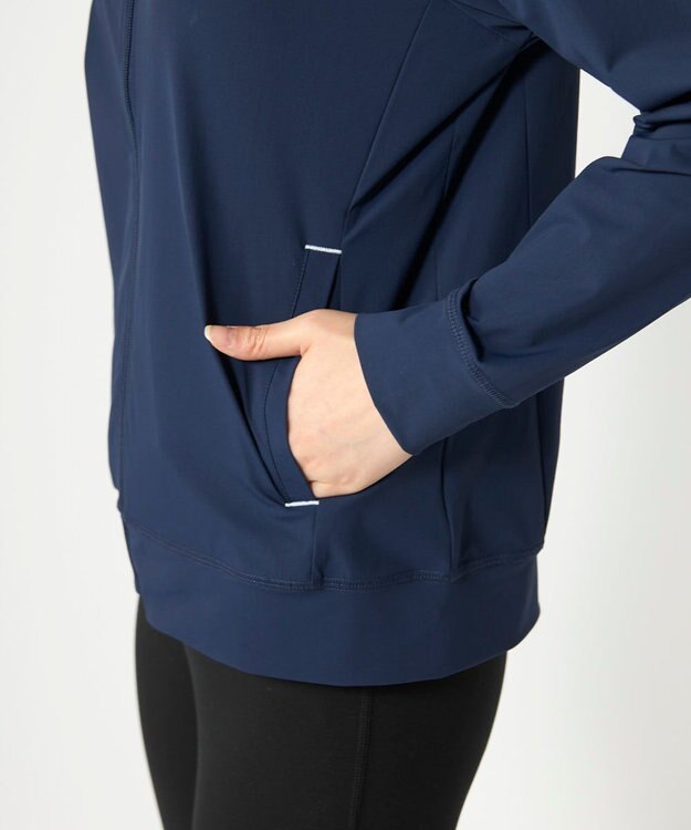 FILA GOLF／marie claire 【FILA GOLF】スタンドカラーフルジップブルゾン ネイビー