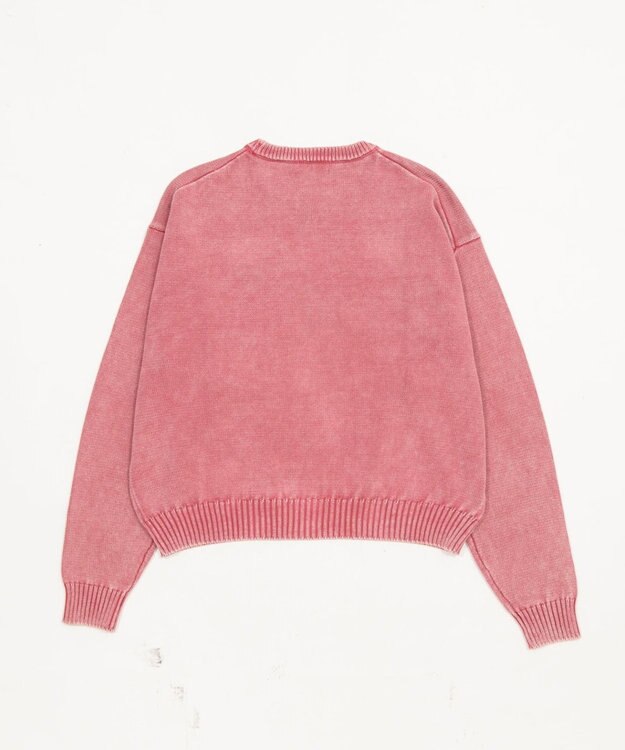 WEGO ブリーチニットグラフィックプルオーバー ピンク