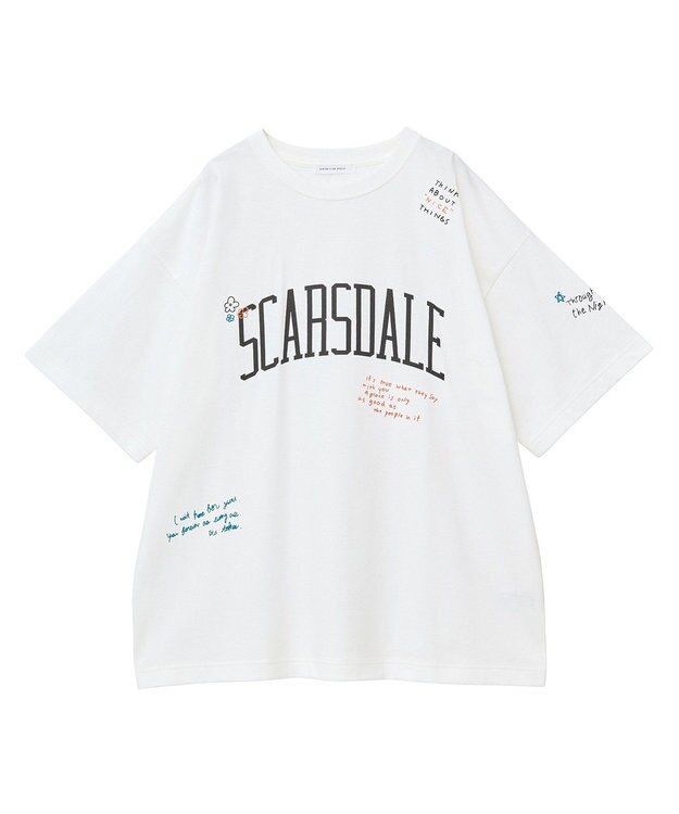 AMERICAN HOLIC 総柄ロゴTシャツ Off White
