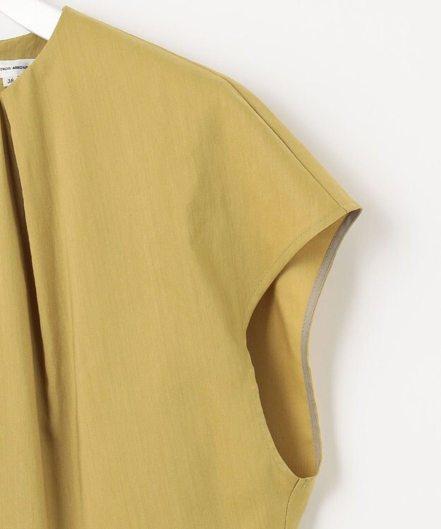 23区 【接触冷感/洗える】ストレッチラミータフタ ワンピース アニスグリーン系