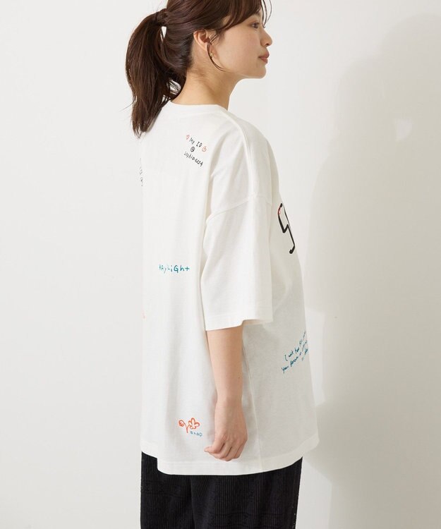 AMERICAN HOLIC 総柄ロゴTシャツ Off White