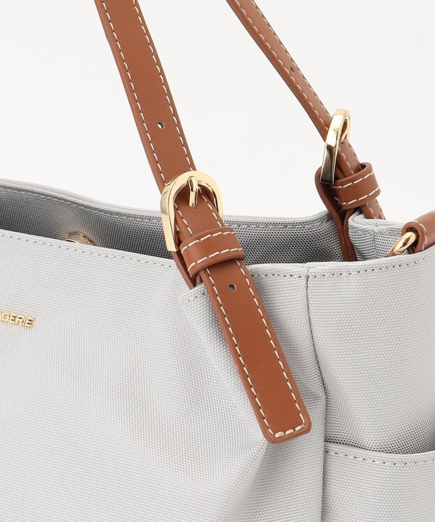 LA BAGAGERIE ポリエステルキャンバス　2WAYミニトート アイボリー