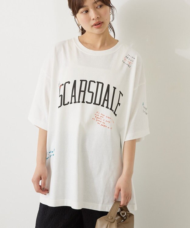 AMERICAN HOLIC 総柄ロゴTシャツ Off White