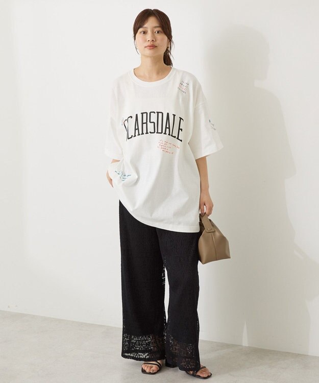 AMERICAN HOLIC 総柄ロゴTシャツ Off White