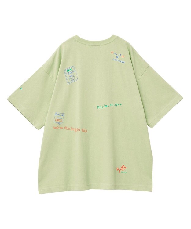 AMERICAN HOLIC 総柄ロゴTシャツ Lime Green