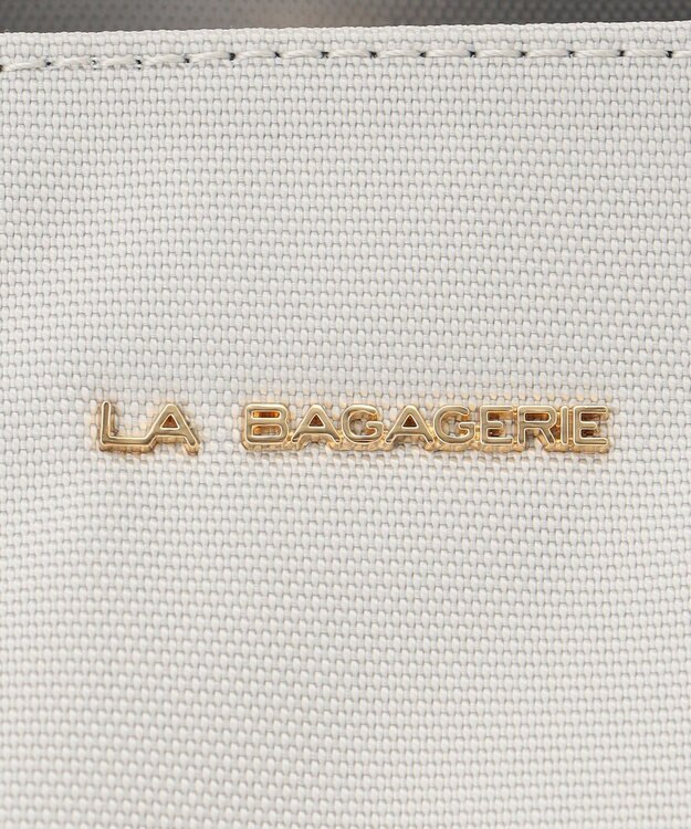 LA BAGAGERIE ポリエステルキャンバス　2WAYミニトート アイボリー