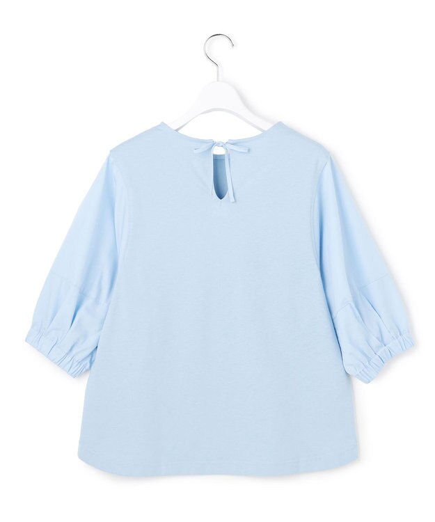 J.PRESS YORK STREET 【WOMEN】ファブリックスリーブ プルオーバー サックスブルー系