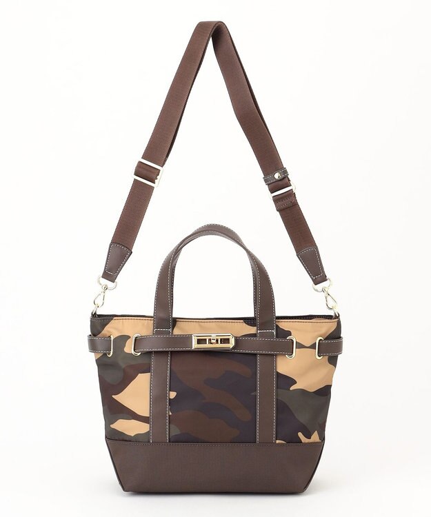 LA BAGAGERIE ベルテッド2WAYミニトート カモフラージュ