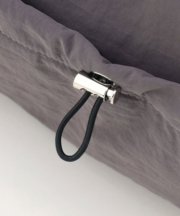 LA BAGAGERIE 【MONICA】クリンクルナイロン　ドロストショルダーバッグ グレー