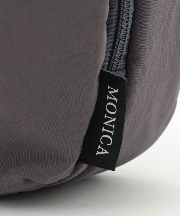 LA BAGAGERIE 【MONICA】クリンクルナイロン　ドロストショルダーバッグ グレー