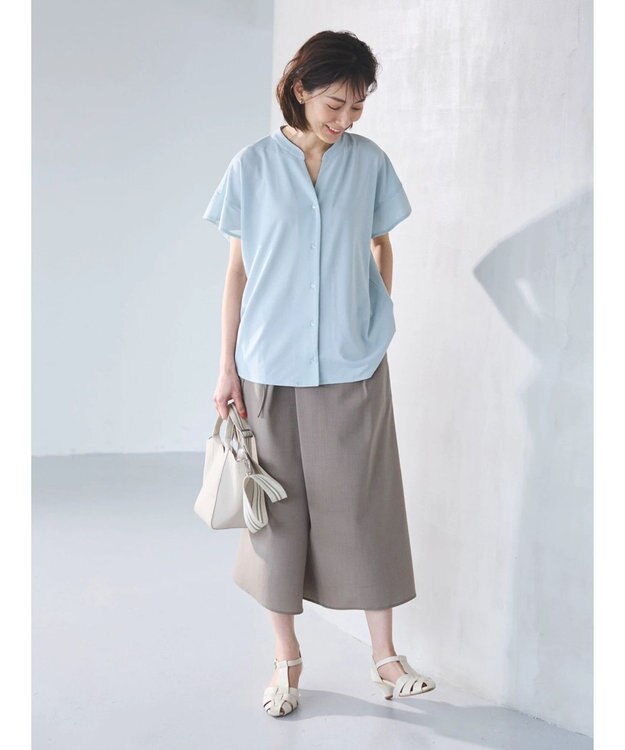 Green Parks 接触冷感　ガウチョパンツ Dark Beige