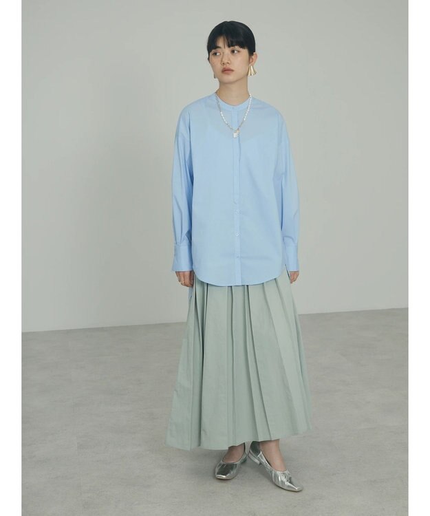 Green Parks armonia．ボリュームフレアスカート Sax