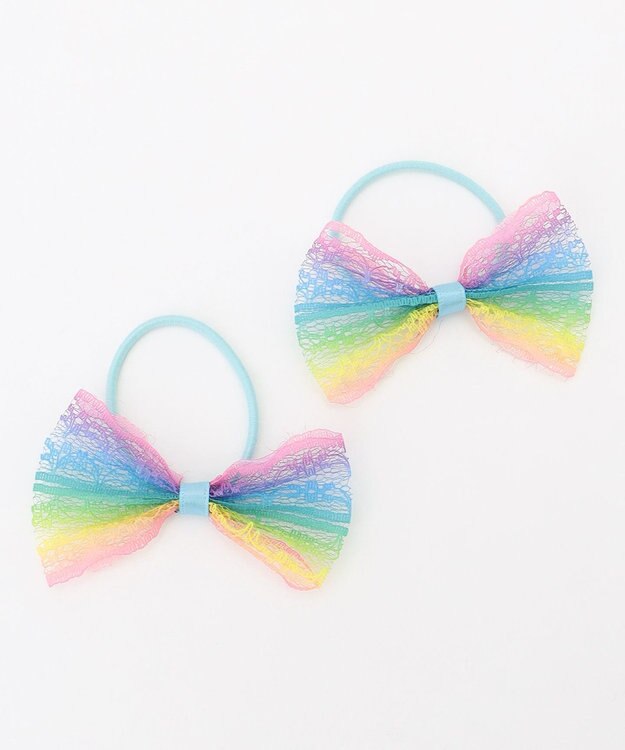 ANY KIDS 【WEB限定】ヘアゴム 3SET（レインボーリボン） レインボー