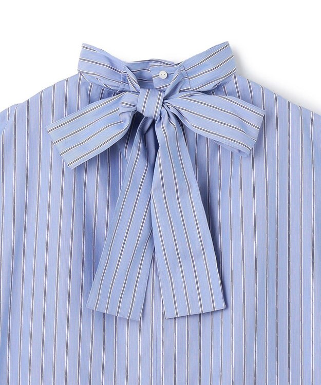 uncrave THOMAS MASON ボウタイブラウス ブルーストライプ