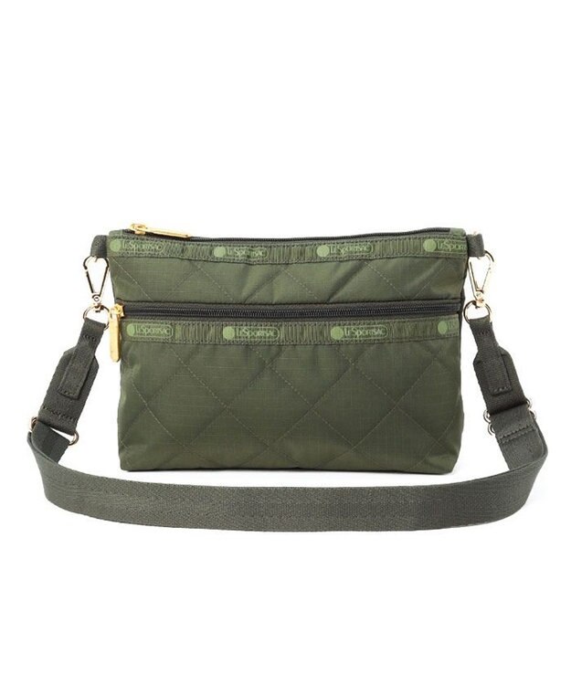 LeSportsac CHAIN COSMETIC CLUTCH/ダークオリーブチェーンキルト ダークオリーブチェーンキルト