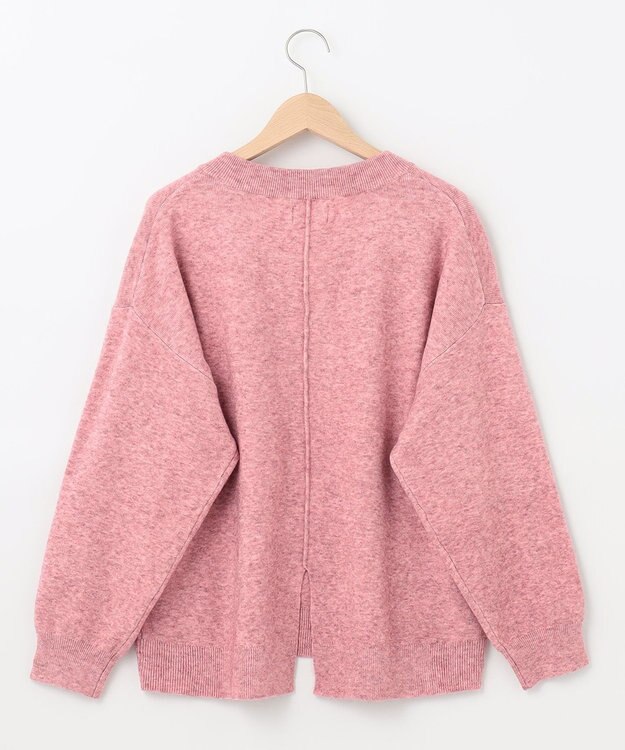 SHARE PARK LADIES ソフトタッチＶネックニット ピンク