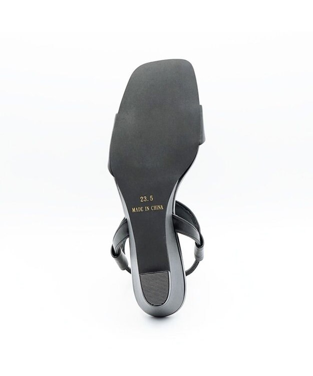 APOM 【TIAD.】エラスティックスリングバックサンダル ブラック