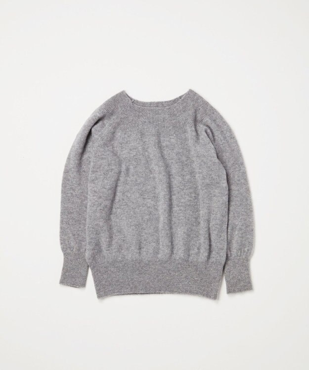 TOQUE 〈大草直子さんアドバイザー〉ベビーアルパカ×ウール縮絨ニットラグランスリーブ グレー