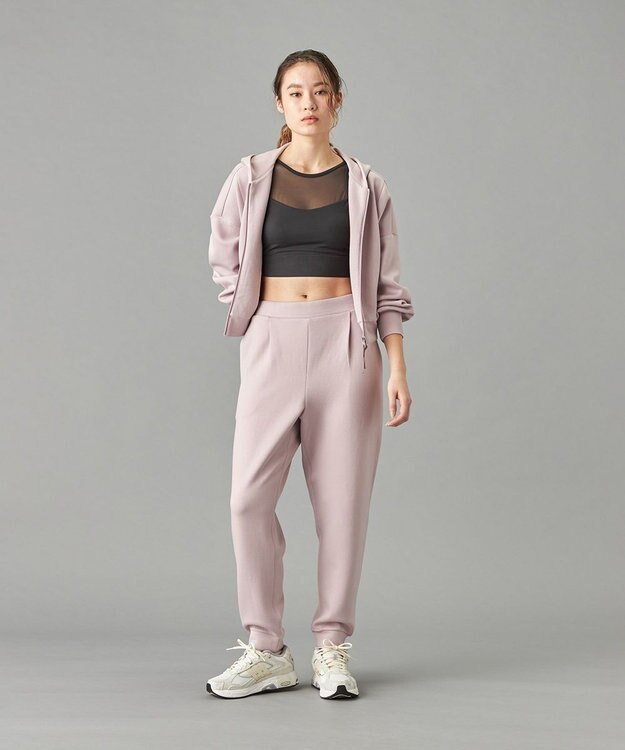 Chacott ダンボールフルジップフーディー グレイッシュローズ