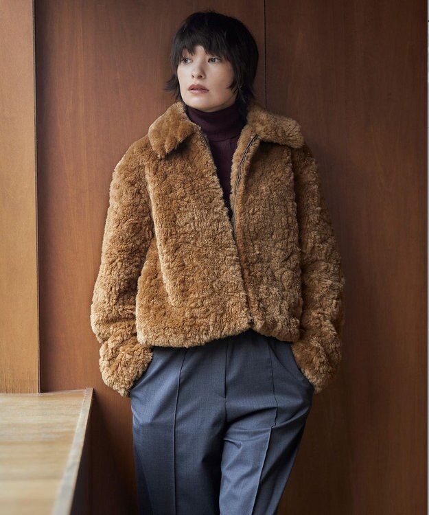 ICB 【CLASSY.1月号掲載・新色追加・洗える】エクストラファインメリノ タートルネックプルオーバー バーガンディ系