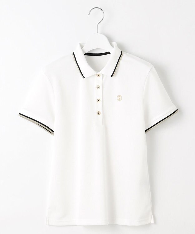 23区GOLF 【WOMEN】シンプルカノコポロシャツ ホワイト系