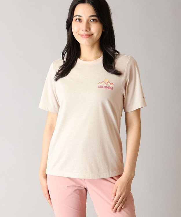 Columbia Columbia/ ウィメンズシダートレイルアウトドアグラフィックTシャツ /コロンビア Dark Stone Colorful Peaks Mini