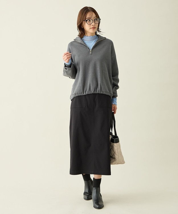 ANY 【ウエストゴム】ベイカースカート ブラック