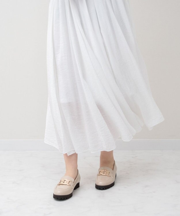 Bridget Birkin ＜3E＞【Bridget Birkin Walk】ラウンドコンフォートローファー ベージュエナメル